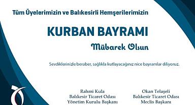 TİCARET ODASI'NDAN BAYRAM MESAJI