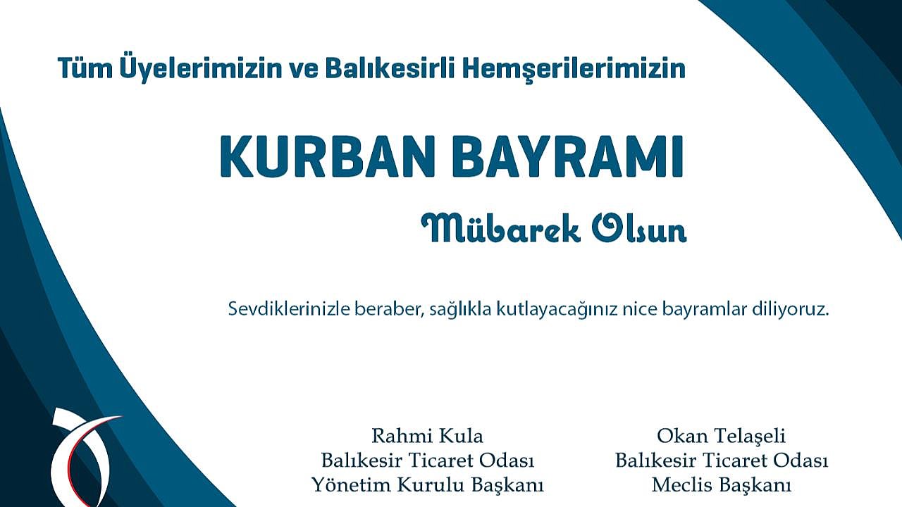 TİCARET ODASI'NDAN BAYRAM MESAJI