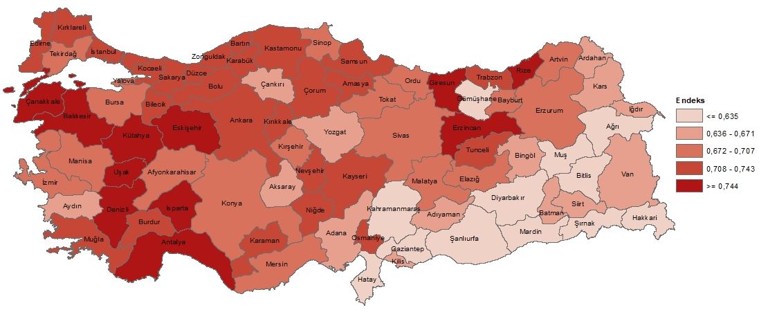 Çanakkale Öne Çıkan Beşeri Sermaye Endeksi 2023 Raporu: Türkiye ve AB Karşılaştırması