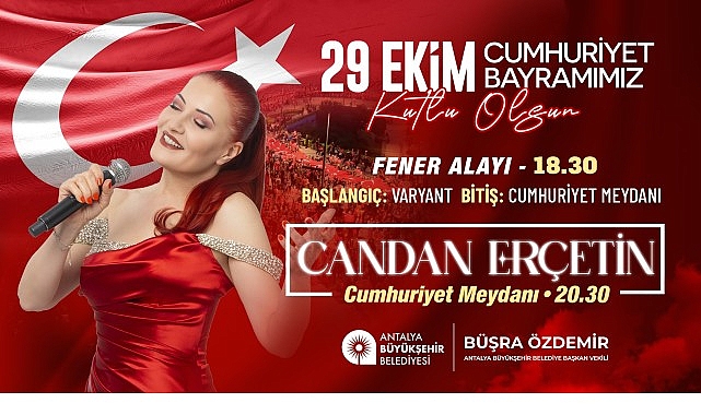 Antalya'da Cumhuriyet Bayramı Coşkusu: Solo Türk Gösterisi ve Candan Erçetin Konseriyle Zirveye Taşınıyor