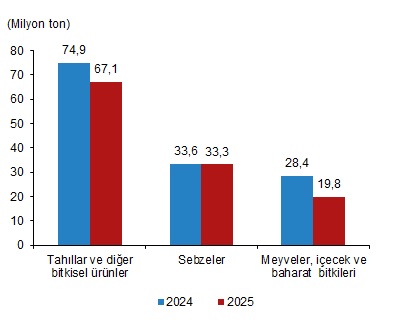 Bitkisel Üretimde 2025 İçin Beklenen Azalma ve Sektörel Dağılım