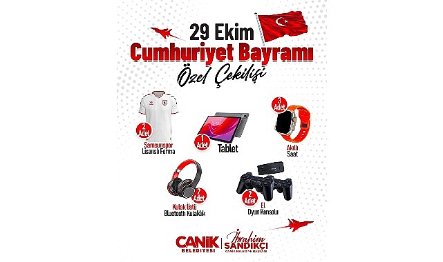 Canik Belediyesi'nin 29 Ekim Çekilişi: Özel Hediyeler ve Sonuçlar 30 Ekim'de