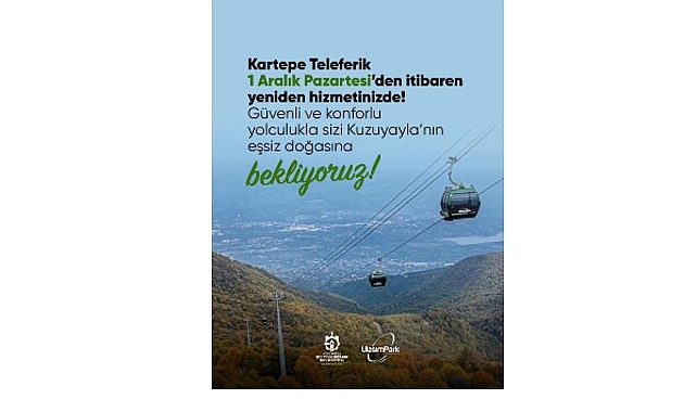 Derbent-Kuzuyayla Kartepe Teleferik Bakımı Tamamlandı: Seferler Tekrar Başladı