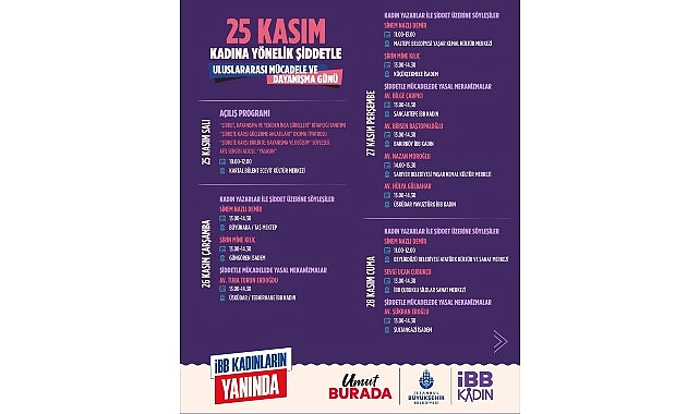 İBB Kadınların Yanında: Şiddete Karşı Uluslararası Mücadele Günü Etkinlikleri ve Kitapçık Tanıtımı