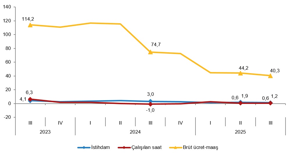 İşgücü Girdi ve Ücret Endekslerinde III. Çeyrek 2025 Verileri