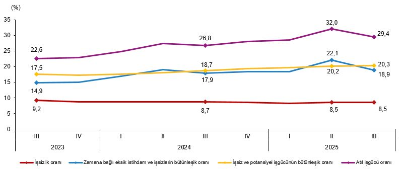 Türkiye İşgücü Göstergeleri: III. Çeyrekte Mevsimsel Düzeltmeler ve Detaylı Dağılım