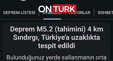 Sındırgı Merkezli 5.2 Büyüklüğünde Deprem Korkuttu