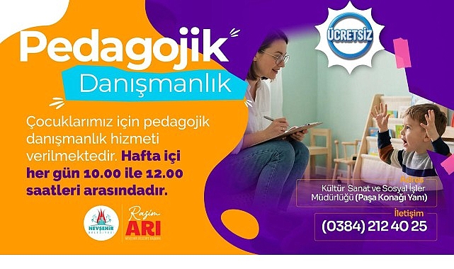 Nevşehir'de Ücretsiz Pedagojik Danışmanlık Hizmeti Çocuklar İçin Uygulamalı Güçlendirme