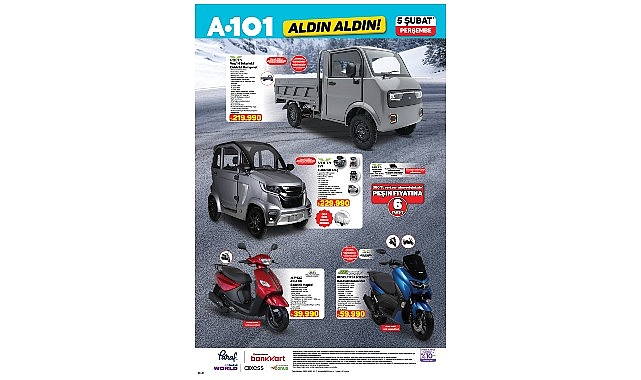 A101’le Mobilite ve Teknoloji Ürünlerinde Avantajlı Fiyatlar: Elektrikli Kamyonet ve Yeni Nesil Cihazlar