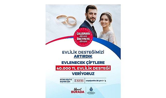 İBB Evlilik Desteği Artırıldı: 40 Bin TL’ye Çıkarılan Destek ve Başvuru Kanalları