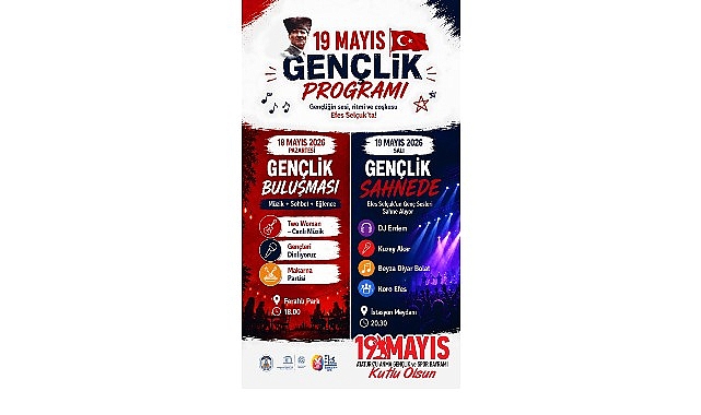 Efes Selçuk’ta 19 Mayıs Gençlik Programı: Gençlere Özel Kutlama Şenliği