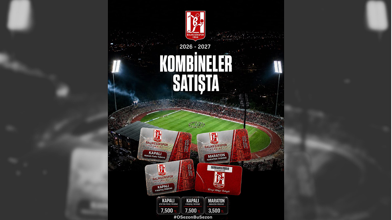 Balıkesirspor'da 2026-2027 Sezonu Kombineleri Satışta
