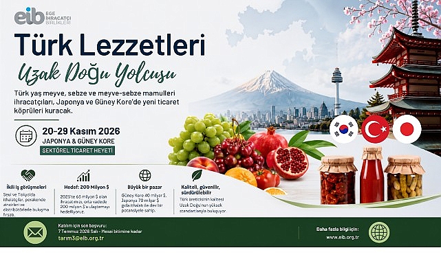 Güney Kore - Japonya İçin Sektörel Ticaret Heyeti ile Yaş Meyve ve Sebze İhracatında Yeni Köprüler