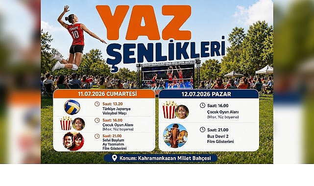 Yaz Şenlikleriyle Kahramankazan'da İki GÜN Coşku Dolu Etkinlikler