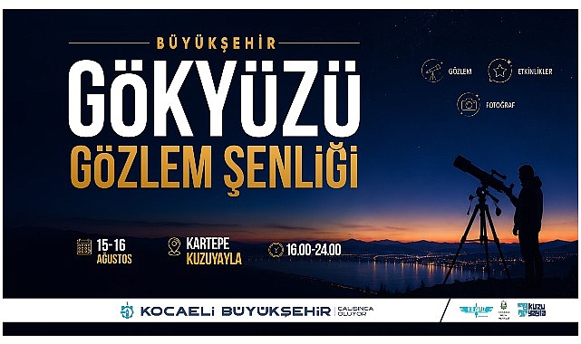 Gökyüzü Gözlem Şenliği 15-16 Ağustos: Yıldızlarla Dolu İki Akşam Kartepe Kuzuyayla’da
