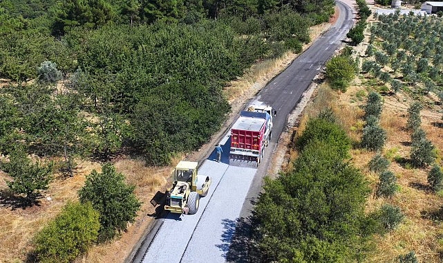 Gördes-Yolu İkincil Soğuk Asfaltla Yeniden Konumlandı: 14 Kilometre İçin Çalışmalar Hız Kazandı