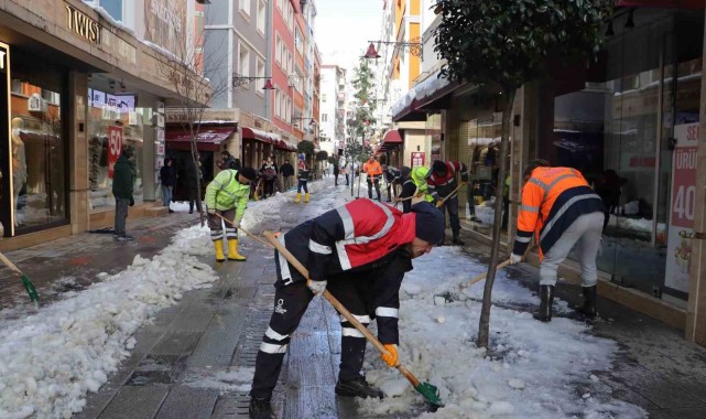 Altınordu ilçesinde Kar Temizliği Devam Ediyor