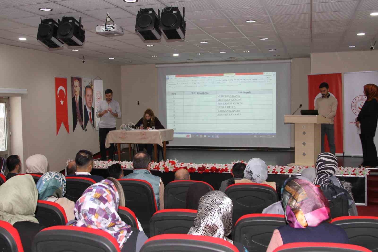 ASH İL MÜDÜRLÜĞÜNDE İŞGÜCÜ UYUM PROGRAMI KAPSAMINDA KURA ÇEKİMİ YAPILDI