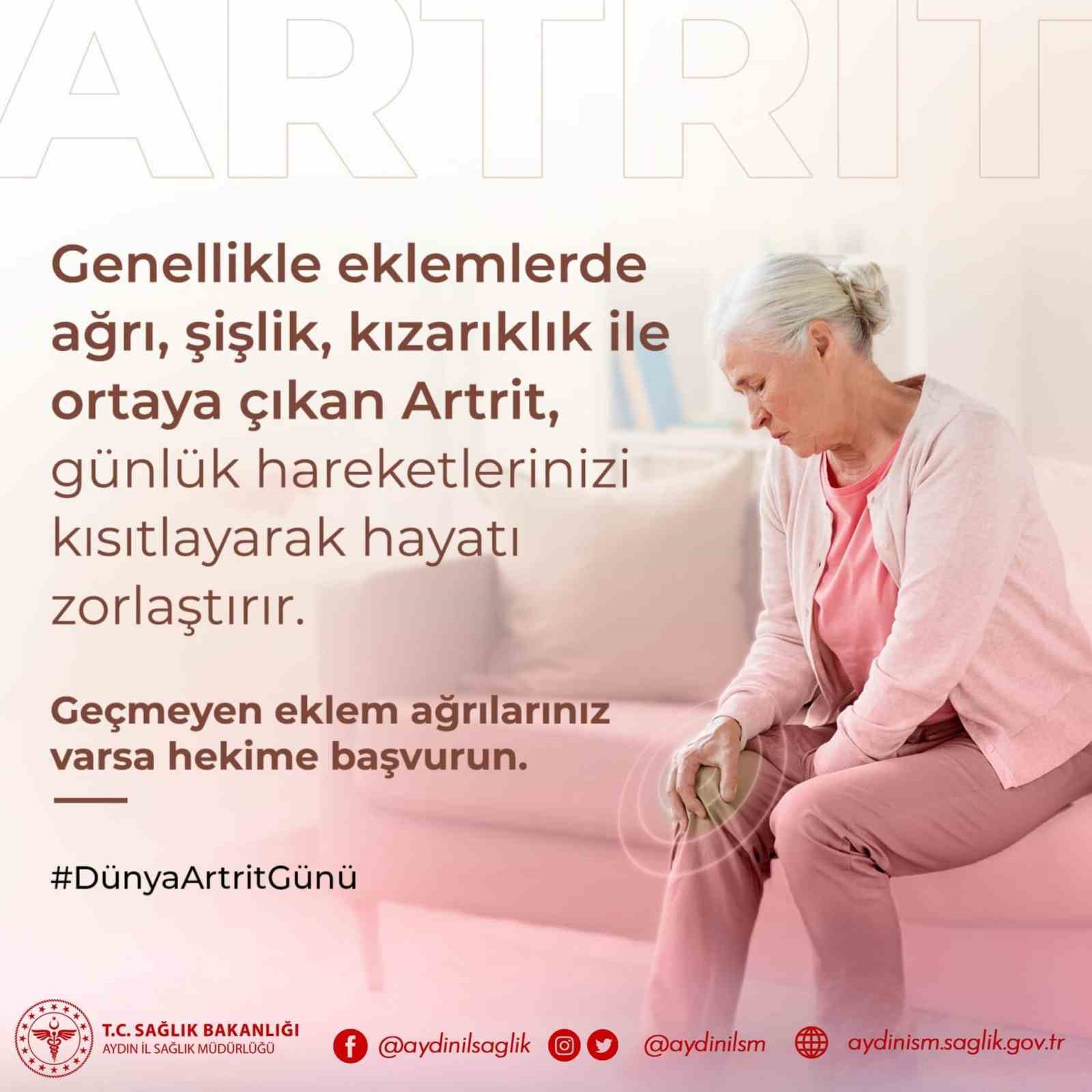 AYDIN İL SAĞLIK MÜDÜRLÜĞÜ'NDEN ARTRİTLE İLGİLİ ALTIN KURALLAR!