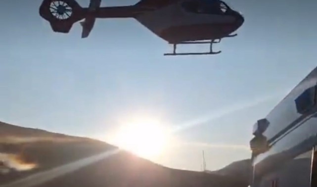 Bahçesaray'da Helikopter Ambulansla Hayat Kurtarma Operasyonu