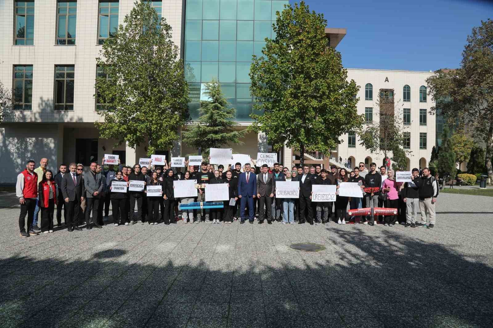 BTÜ ÖĞRENCİLERİNDEN TUSAŞ'A SALDIRIYA TEPKİ