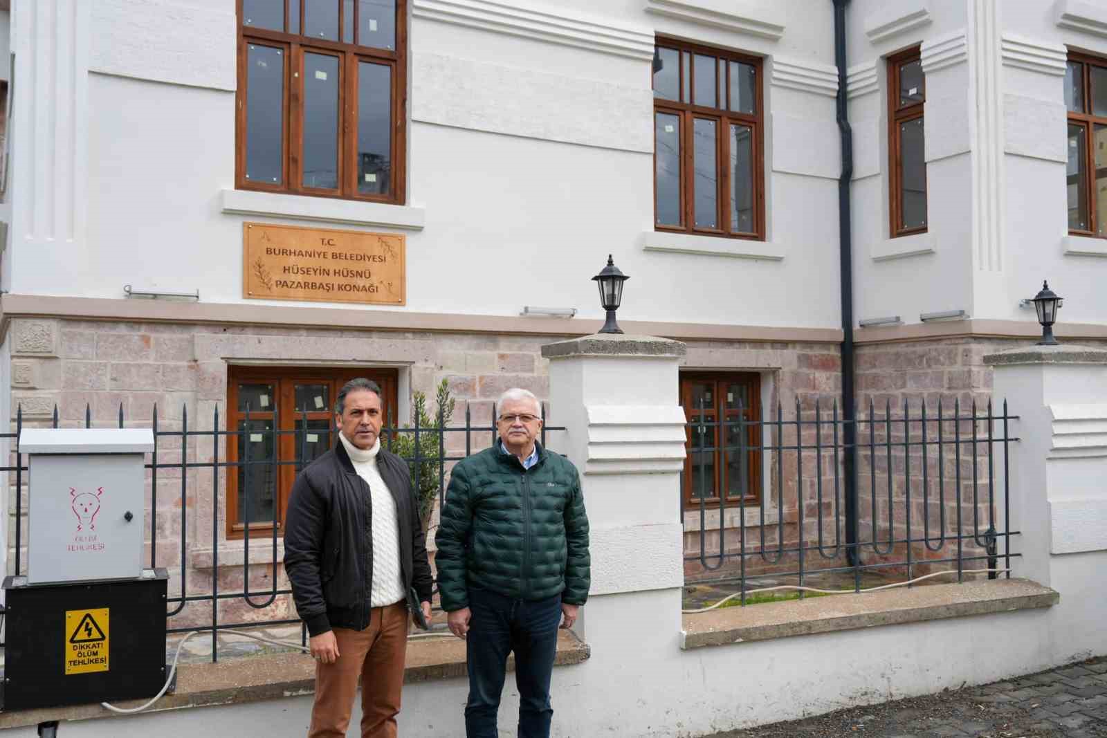 BURHANİYE BELEDİYESİ TARİHİ PAZARBAŞI KONAĞI'NDA RESTORASYON ÇALIŞMALARINA SON AŞAMADA