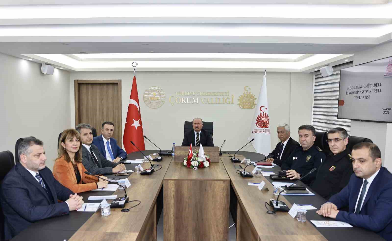 ÇORUM VALİLİĞİ BAĞIMLILIKLA MÜCADELE TOPLANTISI