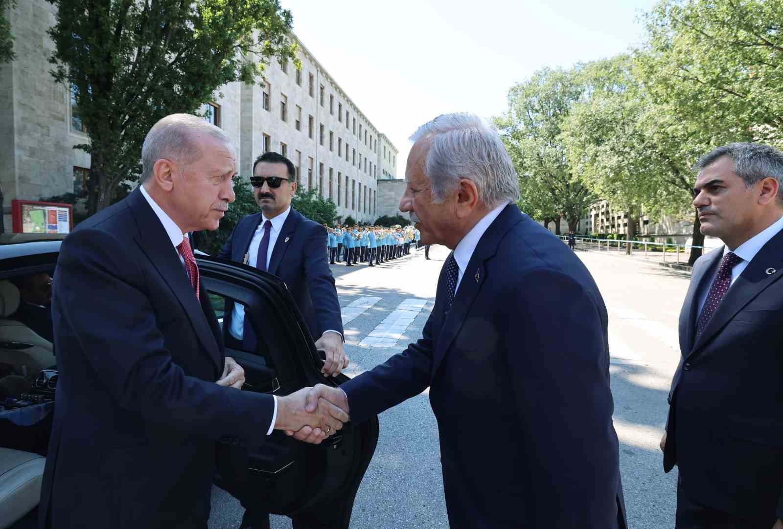 CUMHURBAŞKANI ERDOĞAN, FİLİSTİN KONULU TBMM TOPLANTISINA KATILDI