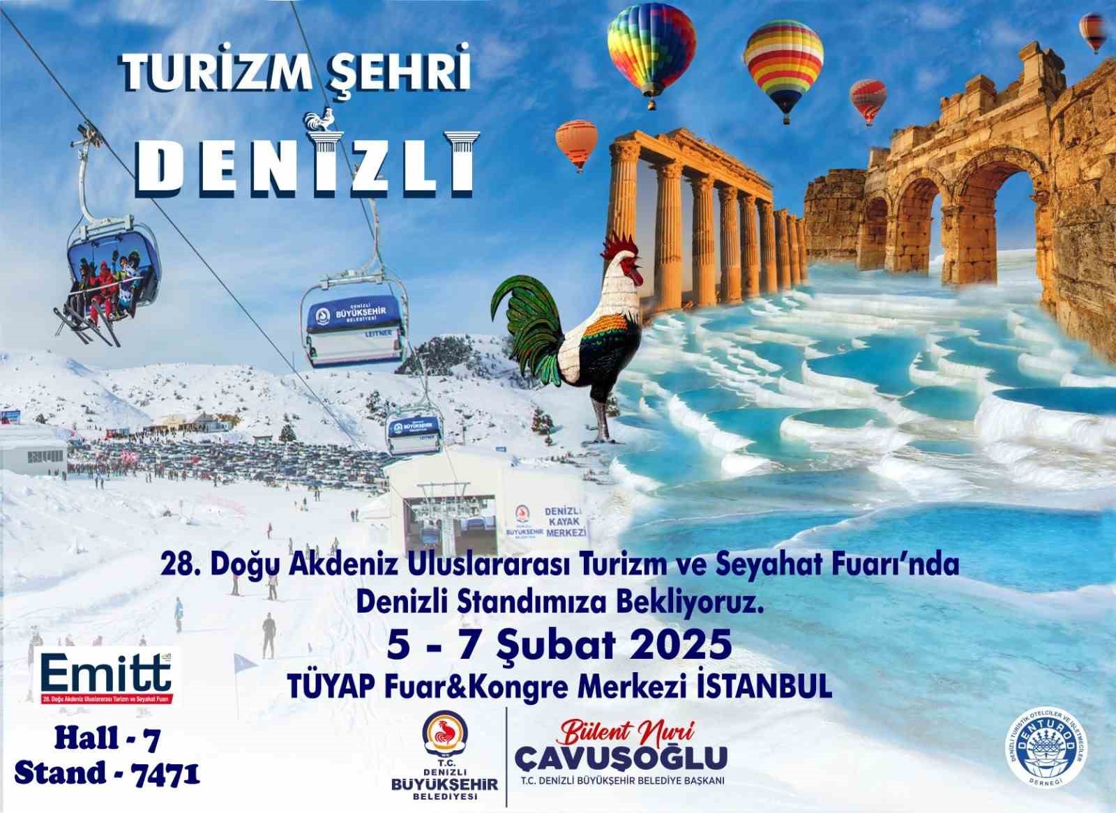 DENİZLİ, EMITT 2025 FUARINDA TURİZM POTANSİYELİNİ TANITACAK