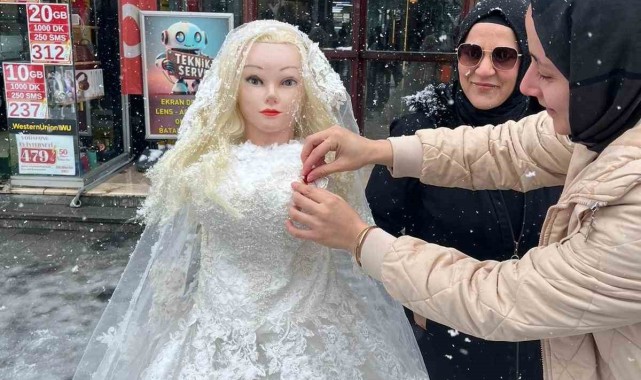Düzce’de Karla Eğlenceli Anlar