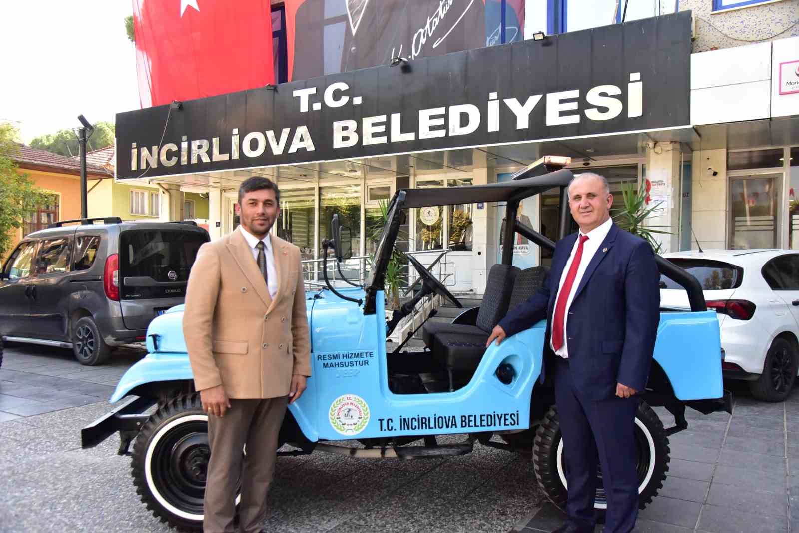 İNCİRLİOVA BELEDİYESİ NOSTALJİK CİPİ YENİDEN HİZMETTE