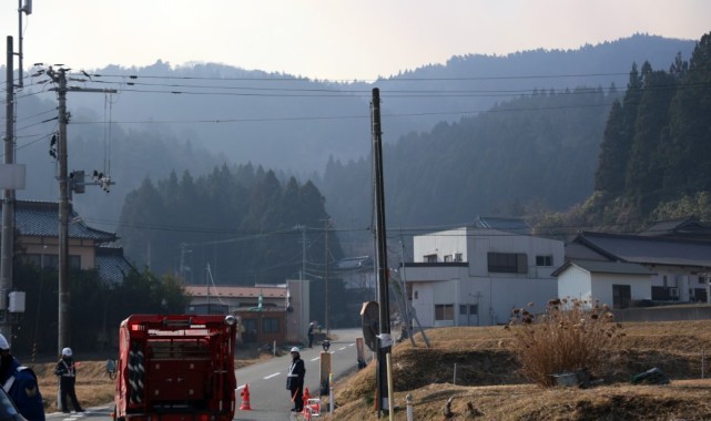 Iwate Eyaletindeki Ofunato Şehrinde Devam Eden Orman Yangını Hakkında Son Durum