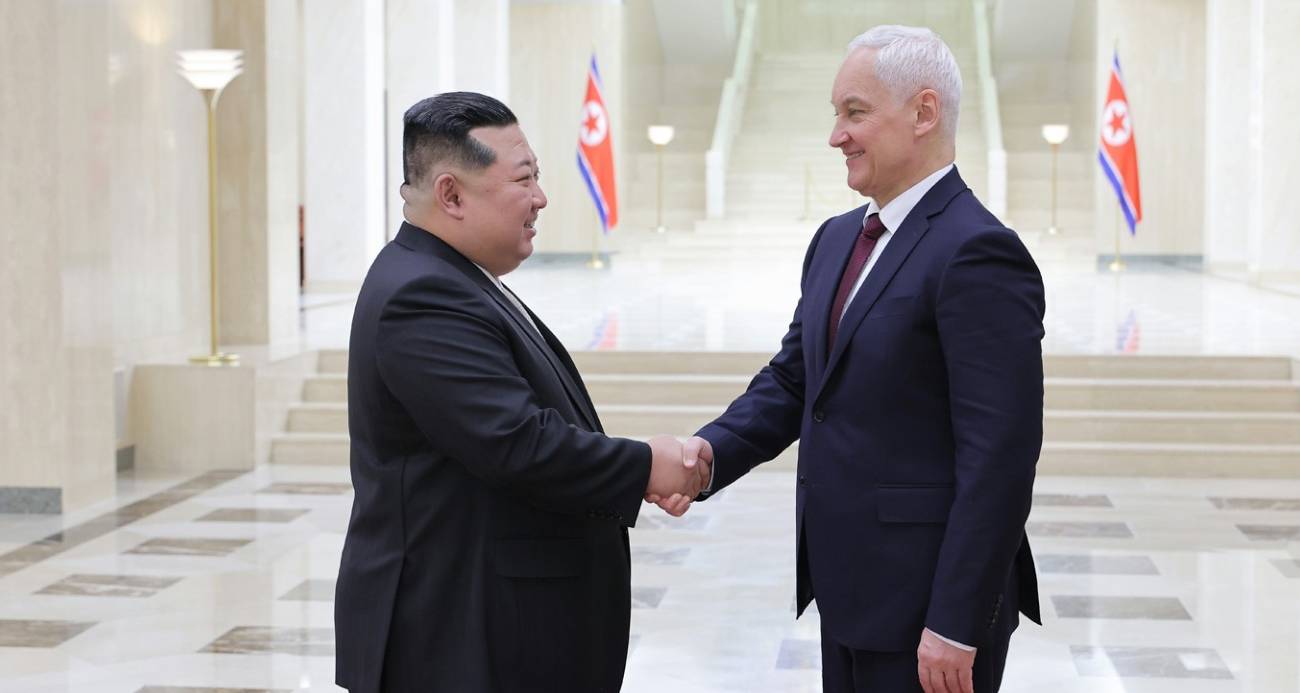 KİM JONG-UN, RUSYA SAVUNMA BAKANI BELOUSOV'U KABUL ETTİ
