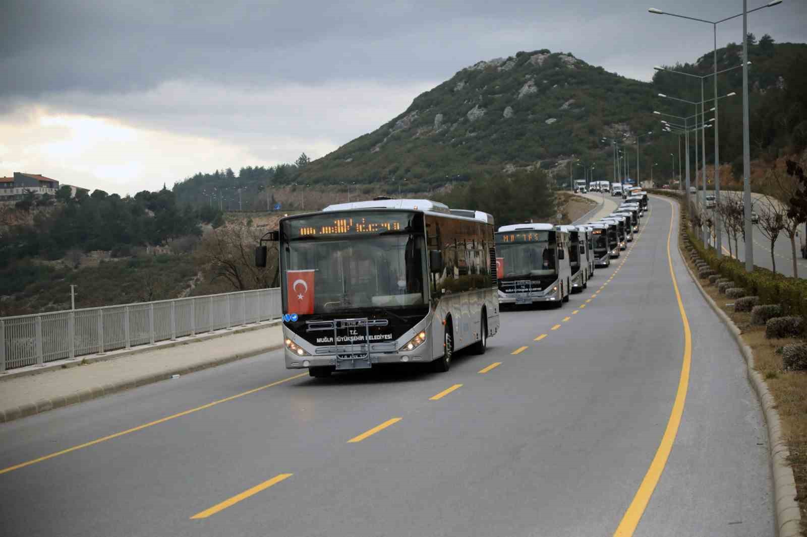 MUĞLA BÜYÜKŞEHİR BELEDİYESİ 35 YENİ OTOBÜSÜ HİZMETE ALDI