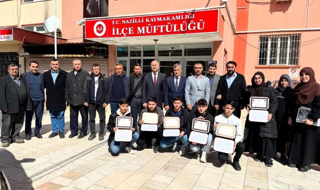 Nazilli İlçe Müftülüğü’nde Hafızlık Belgesi Töreni Gerçekleştirildi