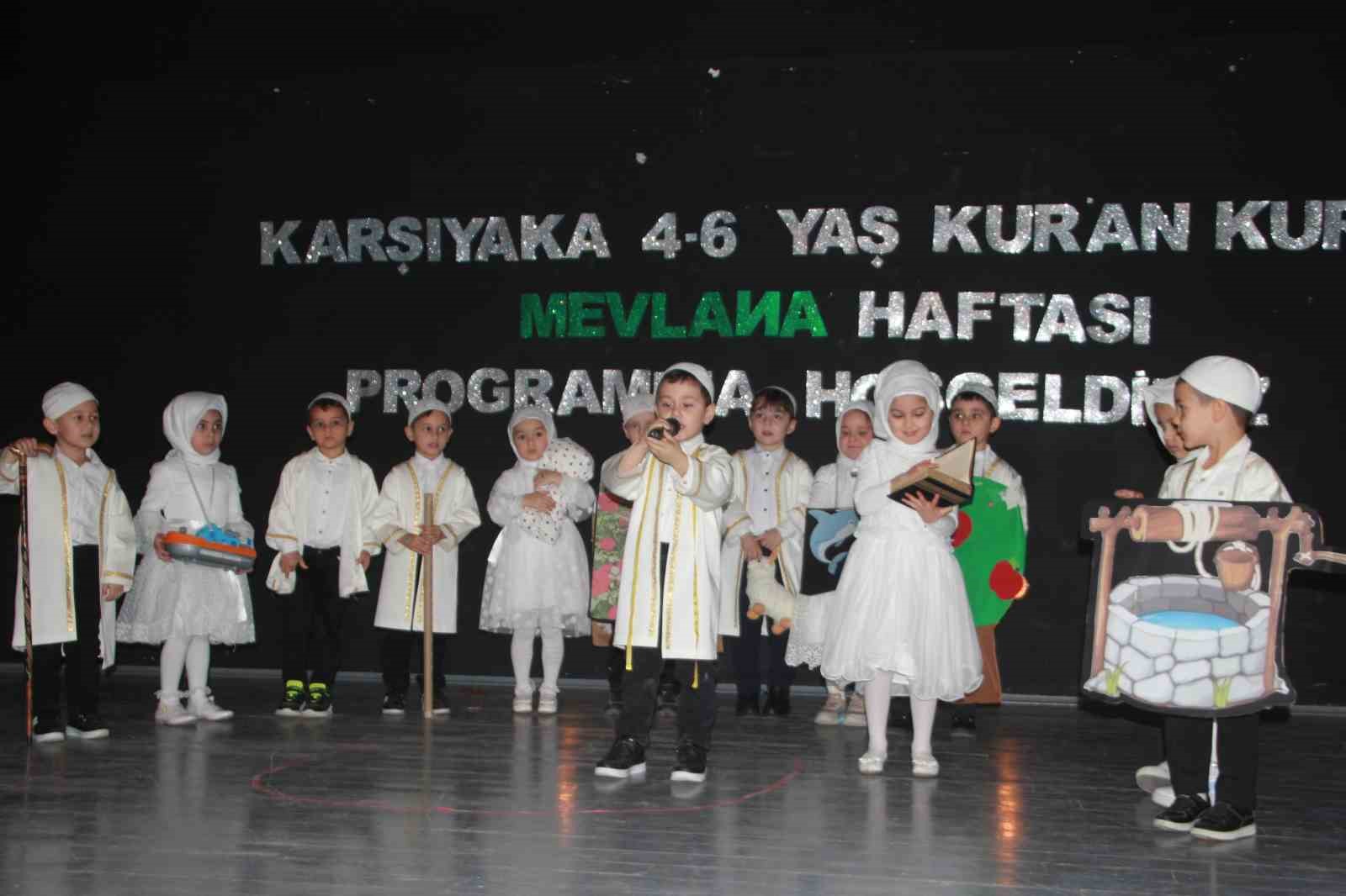 ORDU'DA 4-6 YAŞ KUR'AN KURSU ÖĞRENCİLERİNDEN MEVLANA HAFTASI ETKİNLİĞİ