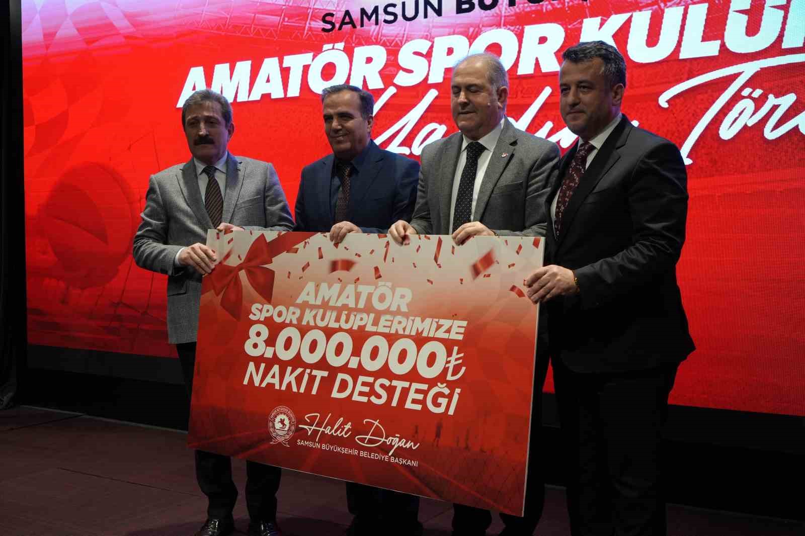 SAMSUN BÜYÜKŞEHİR BELEDİYESİ SPOR KULÜPLERİNE 8 MİLYON TL DESTEK VERDİ