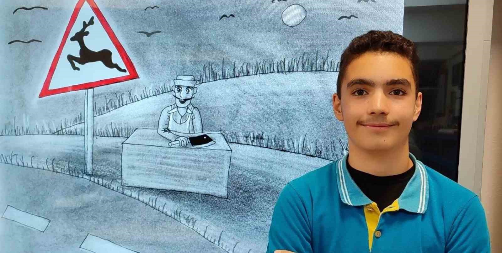 SİNOP'TAN DÜNYA BİRİNCİLİĞİ: FATİH DURSUN'DAN HAYVAN HAKLARINA DİKKAT ÇEKEN KARİKATÜR