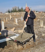 AFYONKARAHİSAR ŞUBE BAŞKANI ŞEHİT JANDARMA ER İÇİN MEZAR HAZIRLADI