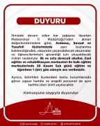 ARTVİN’DE YOĞUN KAR YAĞIŞI NEDENİYLE EĞİTİME 1 GÜN ARA VERİLDİ