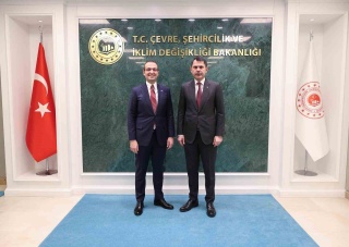 ÇEVRE BAKANI MURAT KURUM, ŞİŞLİ BELEDİYE BAŞKANI RESUL EMRAH ŞAHAN'I KABUL ETTİ