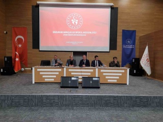 ERZURUM GENÇLİK VE SPOR İL MÜDÜRLÜĞÜ SPOR HİZMETLERİ MÜDÜRÜ DEĞERLENDİRME TOPLANTISI YAPTI