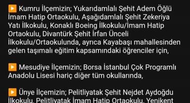 Ordu'da Kar Yağışı Nedeniyle Eğitime Ara