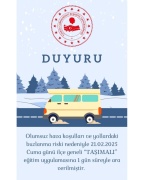 REŞADİYE İLÇESİNDE TAŞIMALI EĞİTİME BİR GÜN ARA VERİLDİ