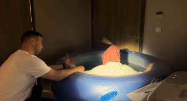 Suda doğumla doğan Alya Sare bebeği